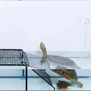 Water Turtle Sunbathing Platform Floating Island Ladder Turtle Resting Platform, Ideal for Aquatic Environments, Enhances Comfort & Safety