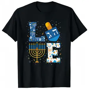 Hanukkah Love with Menorah for Jewish Christmas Holiday  Shirt Classic