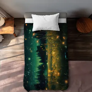 212 MAIN Glow-in-the-Dark Green Twin Extra-Long Duvet Cover - Stylish Home Bedding Decor, Extra-Long Duvet Covers