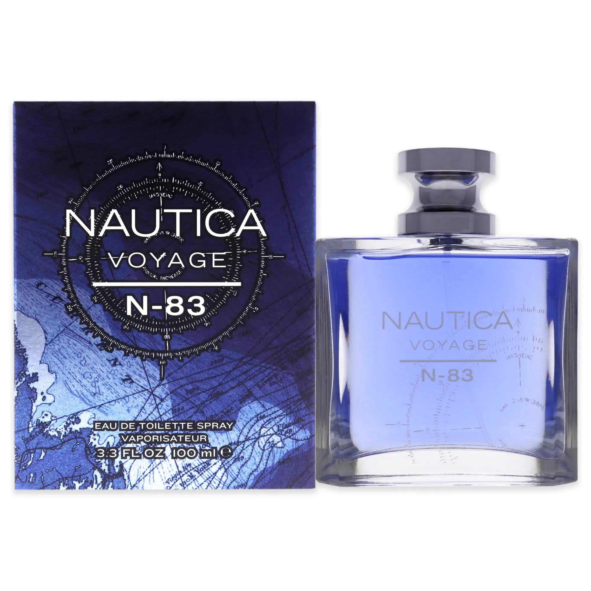Nautica Voyage N83 Eau de Toilette for Men, Long-Lasting Fresh Fragrance, Cologne Spray Bottle, 3.4 fl oz, Male Wear, Daily Use