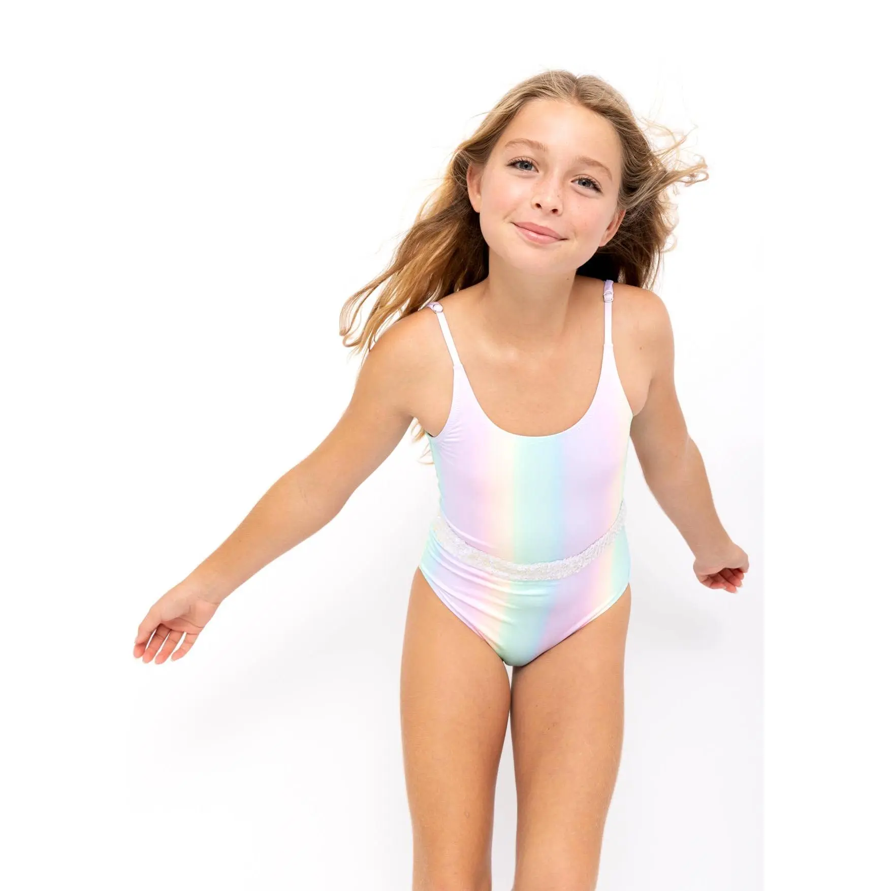 Rainbow Swimsuit with Sequin Belt-RESORT 23