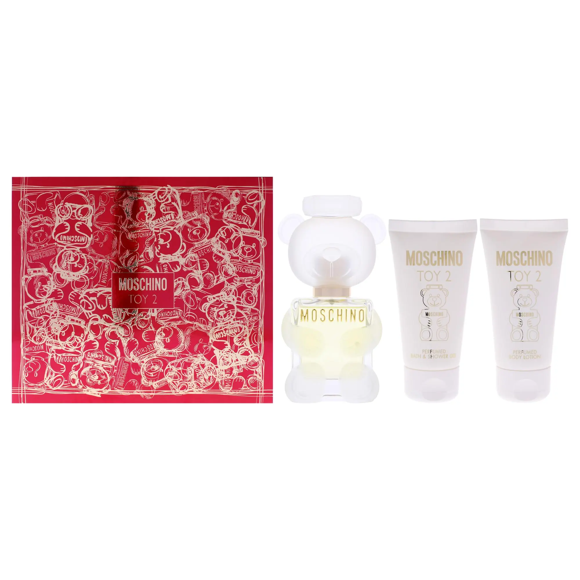 Moschino Toy 2 by Moschino for Women - 3 Pc Gift Set 1.7oz EDP Spray, 1.7oz Bath and Shower Gel, 1.7oz Body Lotion