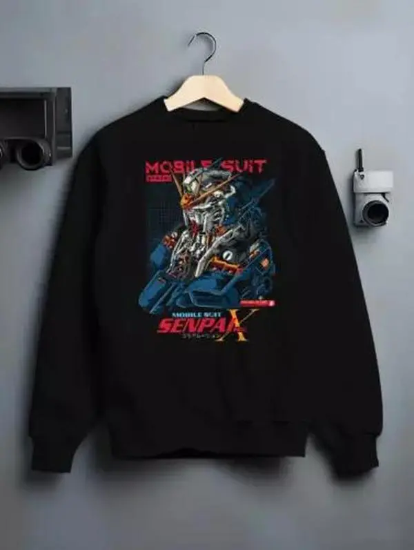Mobile Suit Gundam Senpai x INDU Anime Inspired Premium Hoodie TEE Sweatshirt