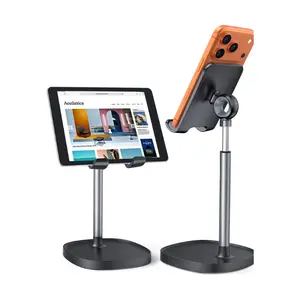 Silicone Cell Phone Stand for Desk, Adjustable Phone Holder for Office & Gaming, Compatible with iPhone, iPad, Switch & 4-10 Inches Tablets