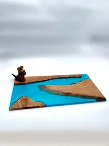 Luxury Handmade Maple & Epoxy River Board | Unique Cutting & Serving Board, Wood and Resin Charcuterie Board, Functional Home and Art