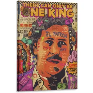 Pablo Escobar Poster Narco Gangster Mob Mafia Pablo Escobar Pop Art Print, Graffiti Art Poster, Street Art Wall Decor, Contemporary Artwork, Canvas Room Wall Art, Gift Idea Canvas Wall Art Decor Poste