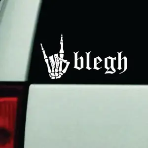 Blegh v8 Car Decal Truck Bumper Sticker Window Windshield Vinyl Emo Goth