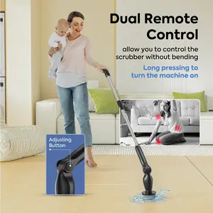 Top-of-the-line cleaning! [YUANMANGE nine-in-one wireless electric cleaning brush] ✨ Remote control long handle can be extended and retracted, powerful cleaning without dead angles!