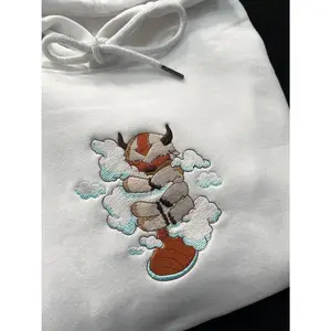 Appa Embroidered Sweatshirt, Embroidered Anime Shirt, Anime Shirt, Embroidered Shirt, Embroidered Hoodie