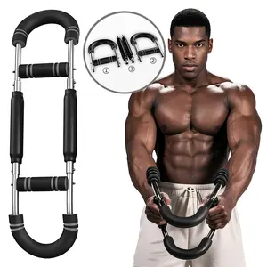 AA-60-120Lbs Adjustable Twister Arm Exerciser, Portable  Workout Equipment & Arm Strength  for Home Gym Fitness, Upper Body Muscle Training chest trainer, Upper Body Strength Training Machine, Stomach Workout