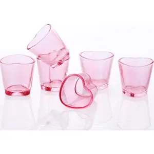 Shot Glasses Set, Cute Pink 1.5oz Shot Glass For Bar Cart Accessories (6 Pack, Pink)