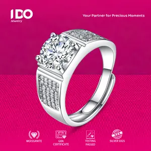[Live Sale] R31 Silver Sterling S925 Moissanite Ring I DO Jewelry Women Accessories Elegant Beautiful Luxury Adjustable Beautiful and Luxurious No Fade No Rust with 1 Year Guarantee Passed Diamond Selector