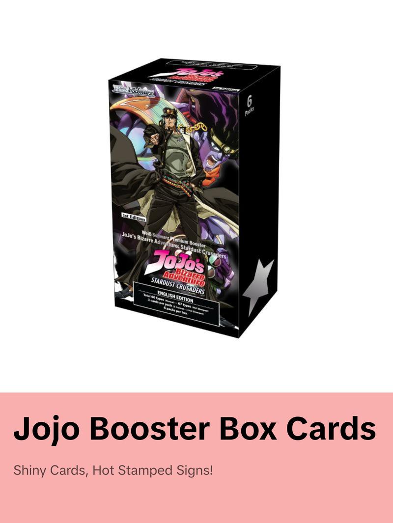 Weiss Schwarz English JoJo's Bizarre Adventure Stardust Crusades Premium Booster Box CARDS LIVE OPENING