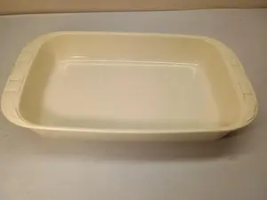 Longaberger Woven Traditions Ivory Large Rectangular Baker 3QT Baking Dish