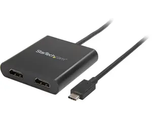 StarTech.com MSTCDP122HD 2-Port USB-C to HDMI MST Hub - 4K 30Hz - Dual Monitor Video Splitter - Windows and Thunderbolt 3 Compatible (MSTCDP122HD)