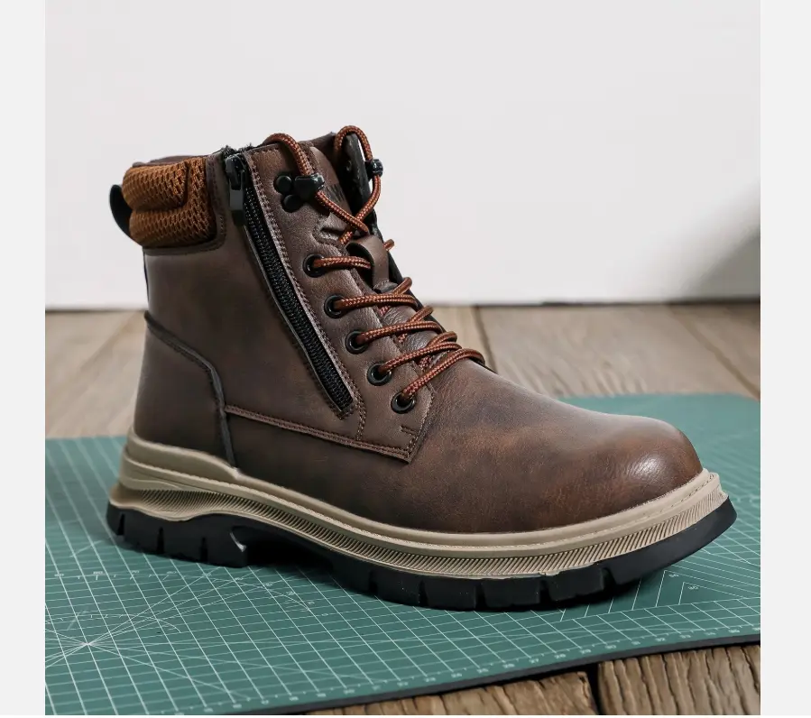 Indestructible Mens Work Shoes Durable Leather & Mesh Brown Black Non-Slip Safet s-l400.jpg main image 2
