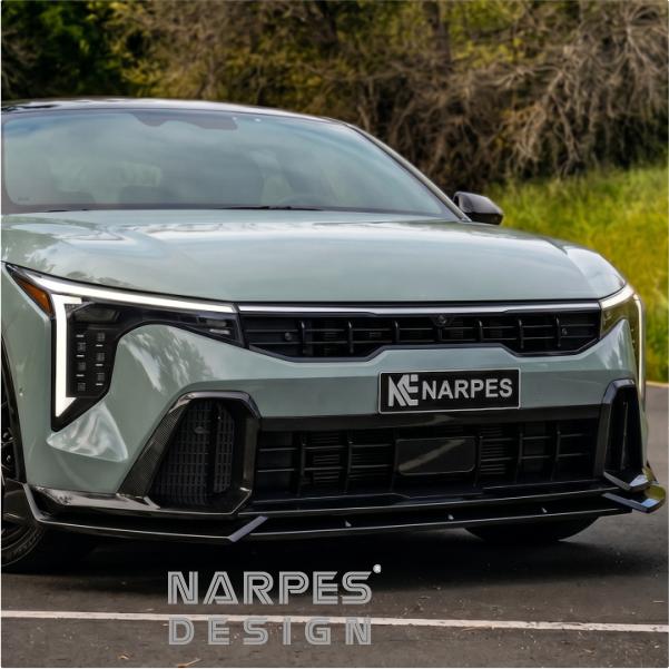 NARPES Front Lip Splitter Spoiler for KIA K4 GT-Line 2025 2026 Accessories,3PCS Body Kit, Drill mount, Durable PP construction, impact-proof & scratch-proof, Upgrade bumper, Sporty style protection, Automotive, Car Accessories