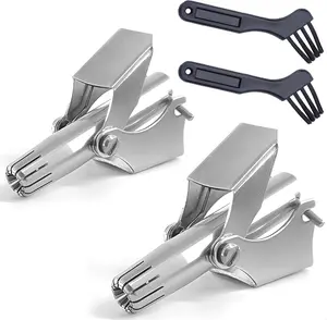 Manual Nose Hair Trimmer for Men & Women, Stainless Steel, Waterproof, No Battery Needed with Cleaning Brush Trimmer for Ear,Moustache and Whiskers Hair, Metal