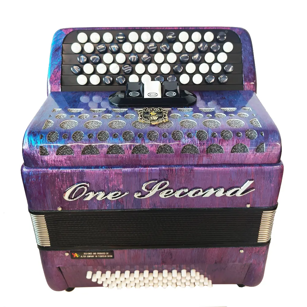 ONESECOND Brand 60-Bass 62-Key Bayan Accordion, Professional Educational Instrument for Adult Beginners, W/ Case & Shoulder Strap