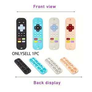 Remote Control Silicone Teething Toy for Babies, Soft Sensory Chewing Toy for Newborns, Ideal for Boys and Girls, Single Piece Set