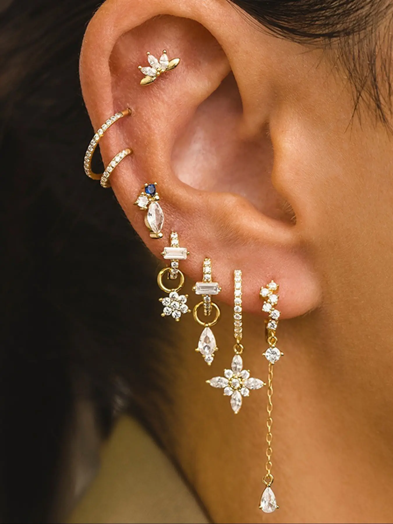 Women's Elegant Rhinestone Decorated Earrings Set, Exquisite Trendy Earrings, Fashionable Jewelry Accessories for Women for Daily & Party Decoration, Ear Studs, Earrings For Decorative