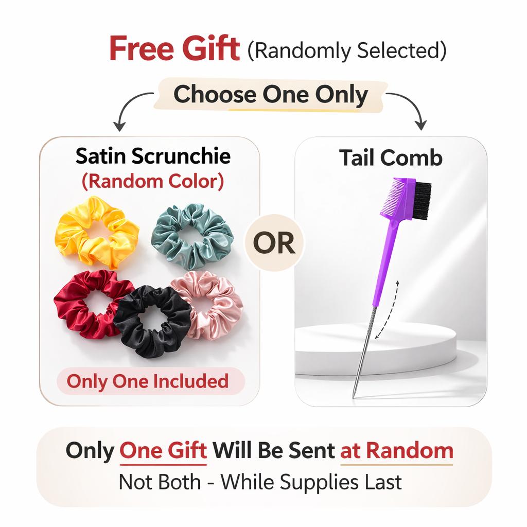 [Not For Sale] Frodio Free Gift (Randomly Selected) — Tail Comb or Satin Scrunchie