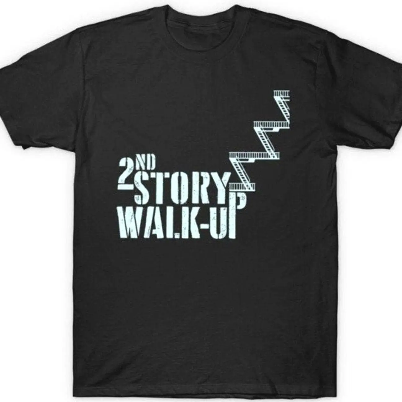 2nd Story Walk-Up Band Tee Black T-Shirt RFI SUI Z6A GFI 7M9