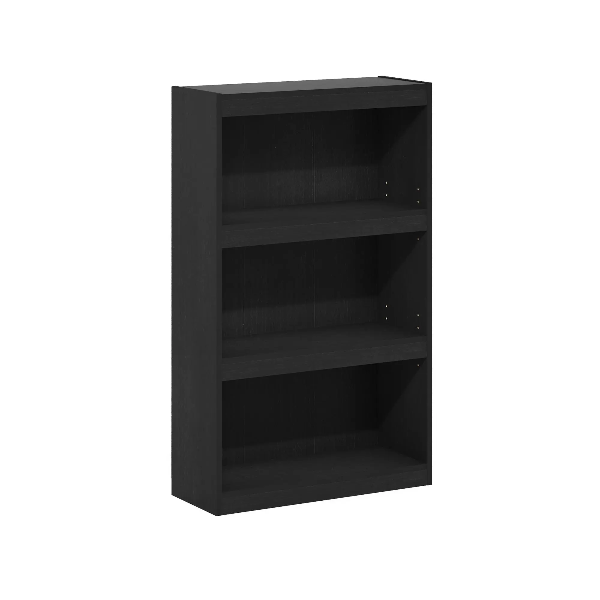 JAYA Blackwood 3-Tier Adjustable Open Shelf Wall Corner Bookshelf, 9.5x24.5x40.3 in Space Saving Furniture Organizer, Assembly Required Corner Shelf for Living Room, Home Office