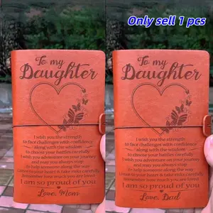 PU Leather Diary Notebook, 140 Pages Writing Journal, Replaceable Sketchbook, Perfect Gift for Daughter's Birthday, Graduation, Office Accessories