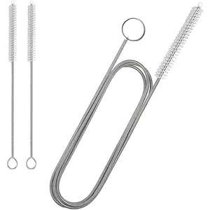 60" Extended Sunroof Drain Cleaning Tool - Stainless Steel 90?Flexible Drain Brush with Soft Nylon  for Drainage Pipes Cleaning -  Detailing Kit Interior Cleaner