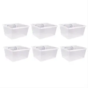 6 Pack Pegboard Clear Bins, Pegboard Bins Hooks, DIY Pegboard Accessories, Workbench Small Bins Fit 1/4 -1/8 Peg Board