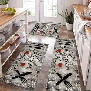 1PC/2PC/3PCS Farmhouse style kitchen mat set, kitchen long carpet, Farmhouse Kitchen Rug, country style decoration suitable for kitchen, bedroom, living room, dining room, bathroom, entrance, home decoration