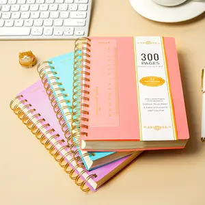 [Spiral Notebook] 3pcs Spiral Notebook Journal | Lined Thick Journals for Women Men, A5 Hardcover Spiral Notebook for Writing Work School | 300 Pages PVC Waterproof Cover Note Pad, 100 GSM Premium Paper, 5.7'' X 8.4