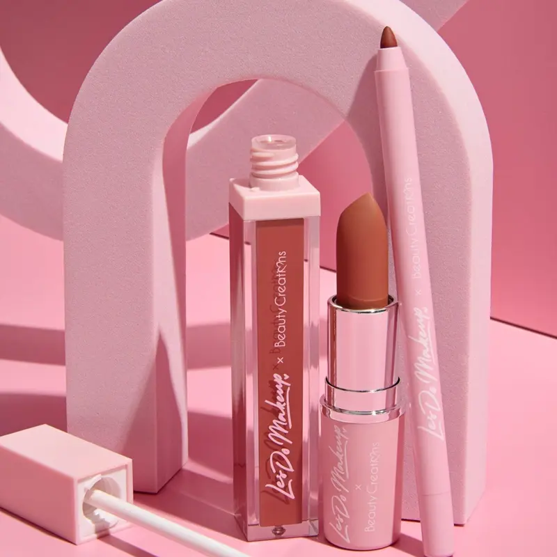 LesDoMakeup Mi Vida Lip Trio, Lip Liner, Peach, Fragrance, Cosmetic