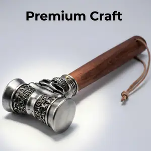 Vintage Skull Hammer – Durable Hammer with Wooden Handle for DIY Tools, Camping & Household Repairs