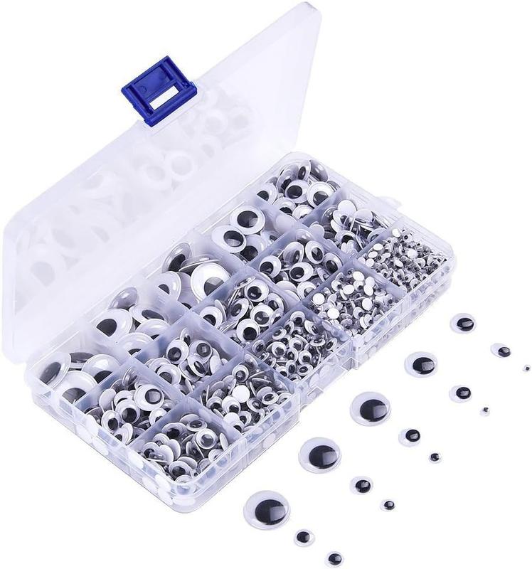 1220 count Self Adhesive Wiggle Googly Eyes (Assorted Sizes)