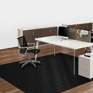 Chair Mat for Hard Floors, 60"x75" Office Chair Mat for, Non-Slip Mat for Gaming Chairs, Vinyl Hard Protector Computer Desk Mat for Home Office (Black)