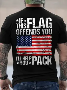 mens patriotic american flag t shirt graphic tee black shirt with soft breathable cotton crewneck casual shirt for gym casual attire patriotic american flag clothes holiday attire distressed print holiday gym app