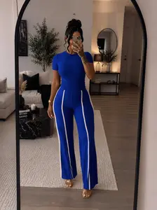 Women's 2026 Spring 2-Piece Clothes Set - Short Sleeve Relaxed Top, High Waist Pants, Casual Lounge Outfit