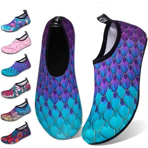 Water Shoes for Womens Mens Barefoot Quick-Dry Aqua Socks for Beach Swim Surf Yoga Exercise New Translucent Color Soles