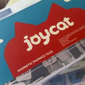 JoyCat Phonics Magnetic Letter Tiles- Hooked on Phonics, ABC Reading Games Set with Word-Building Folder & Storage Case, Letter Sound Alphabet Letters, Spelling Learning Game for Kids 3+, Preschool Pre k Classroom Materials,back to school