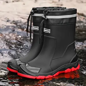 New Stylish Mid-Calf Rain Boots — Waterproof, Non-Slip, and Comfortable Rubber Footwear for Men and Women (Work & Casual)