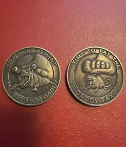 New Achievement Smushed For Daddy Coin, Dungeon Crawler Carl Collectible, LitRPG Fantasy Metal Coin, Gamer Gift for Book Lovers and Fans