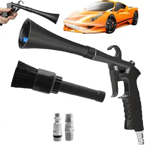 Air Blaster Car Interior Cleaning Gun High Pressure Car Detailing Cleaning Tool with Nozzle and Auto Detailing Dusting Brush for Quickly Blasts Dirt and Dust from Surface Effective Detailed