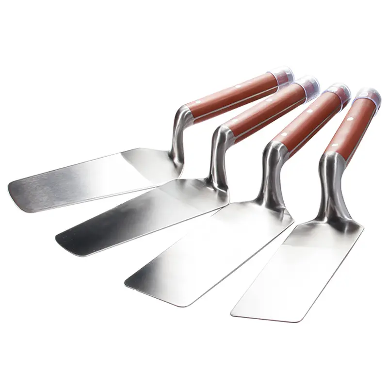 Clay stainless steel double-edged plaster knife thickened tile ash shovel integrated dish knife cement ash spoon tile plaster knife