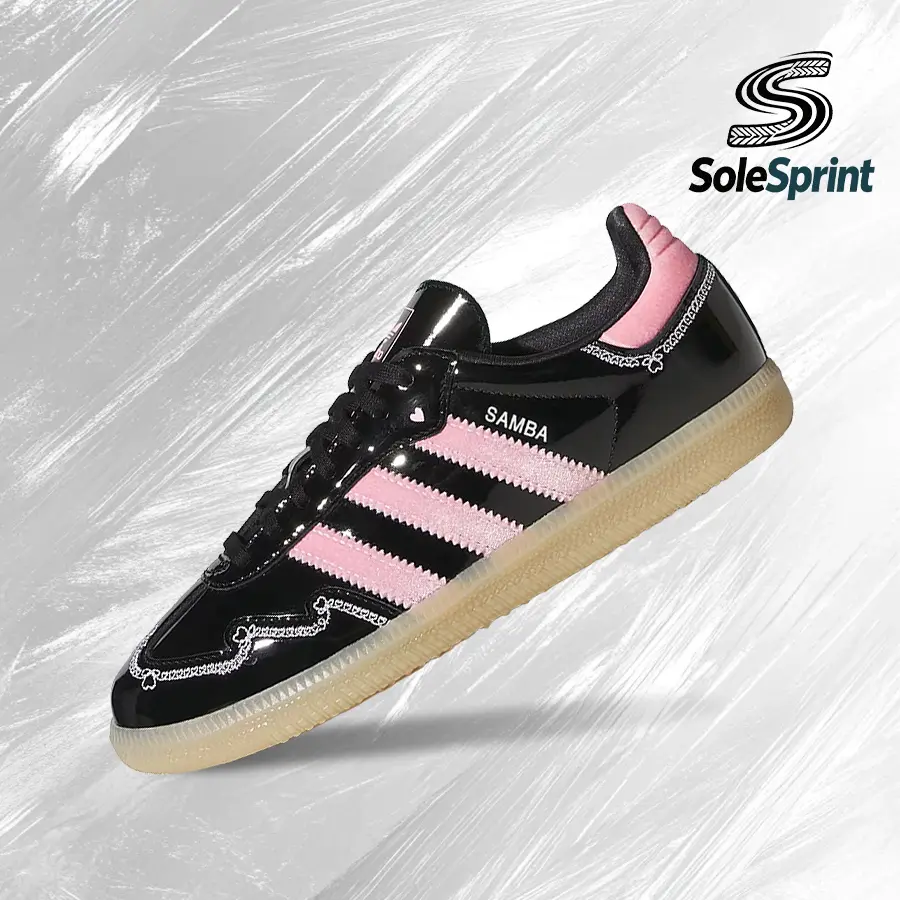 Adidas Samba OG Valentine's Day Black Light Pink (2026) (GS) Female Running Shoes - Shock-Absorbent Comfort, Vintage Spring-Summer Inspired, Gym Streetfit Casual Wear, Back to School Style - KH9154, Sneakers