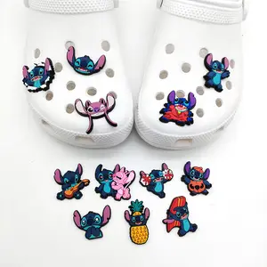Disney Stitch Shoe Charms 22-piece Set Featuring Adorable Characters with Unique Accessories for Crafting & Display Ideal for Shoes Decor