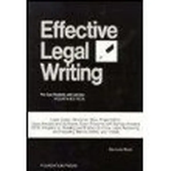 USED Book - Effective Legal Writing: For Law Students and Lawyers by Gertrude Block (Paperback) - english