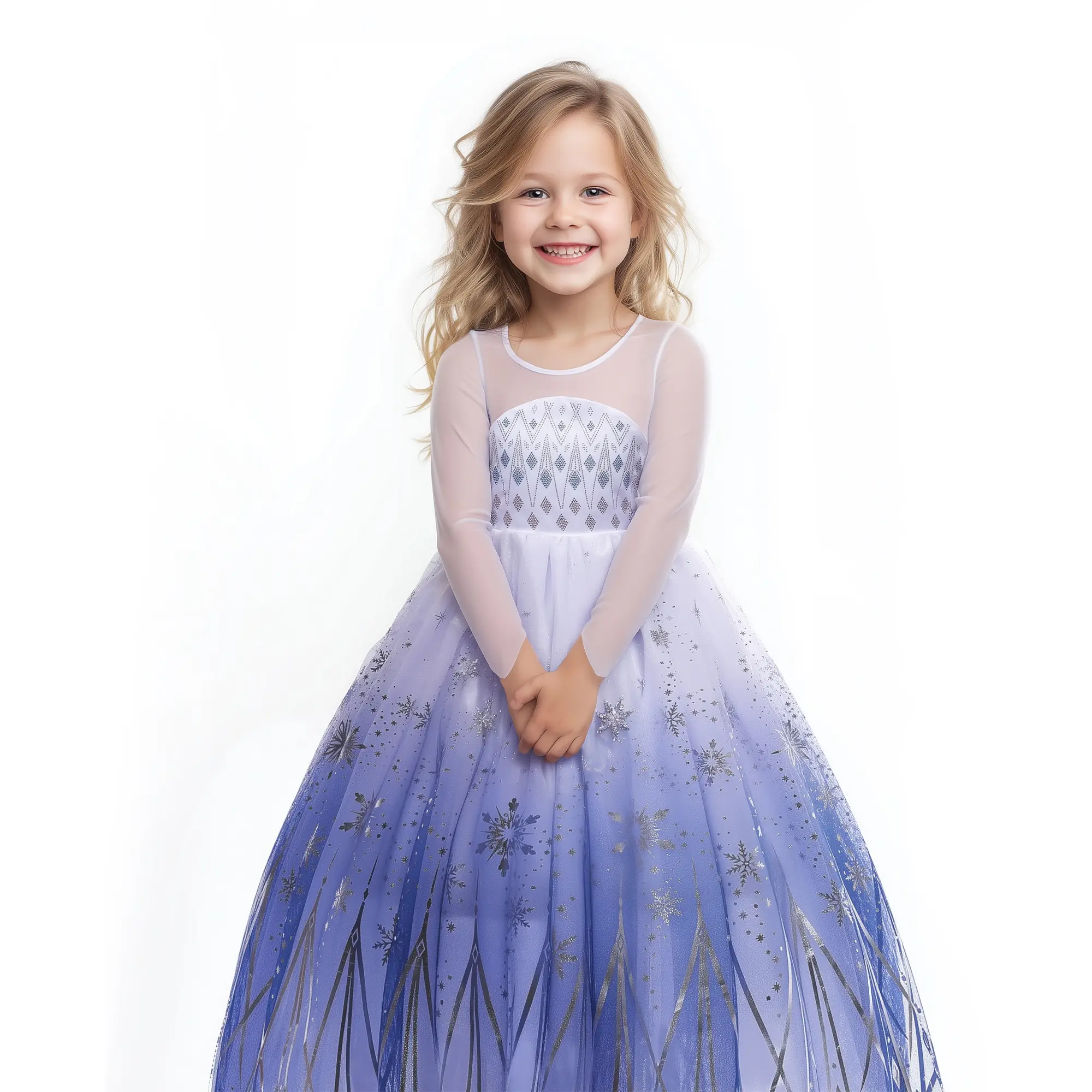 UPORPOR White Light-Up Princess Dress for Girls 100+ LED Modes Music Sync  Christmas Halloween Ice Princess Costume with Accessories, Ages 3-9, No  Battery Included - TikTok Shop