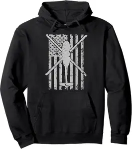 UH-60 Blackhawk Military Helicopter Patriotic Flag Hoodie Pullover Hoodie